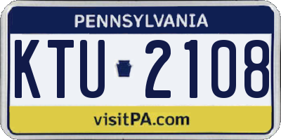 PA license plate KTU2108
