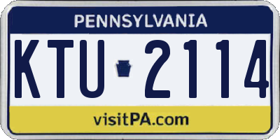 PA license plate KTU2114