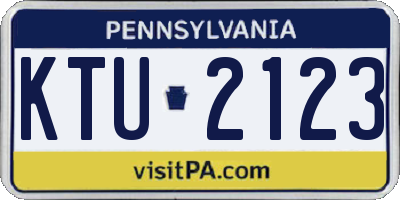 PA license plate KTU2123