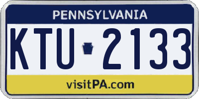 PA license plate KTU2133