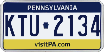 PA license plate KTU2134