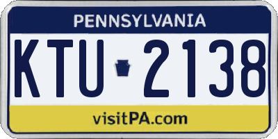 PA license plate KTU2138