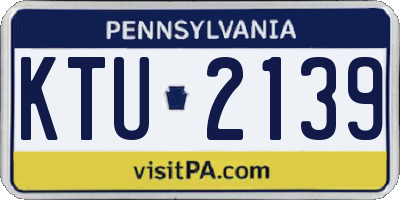 PA license plate KTU2139