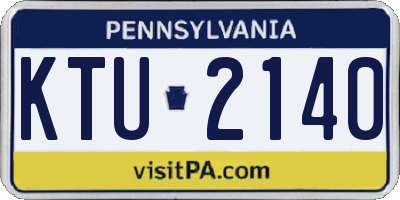 PA license plate KTU2140