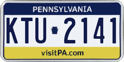 PA license plate KTU2141