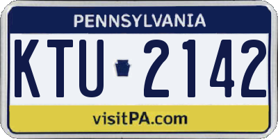 PA license plate KTU2142