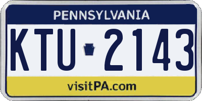 PA license plate KTU2143