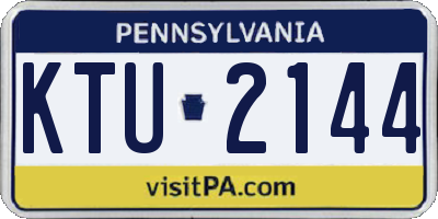 PA license plate KTU2144