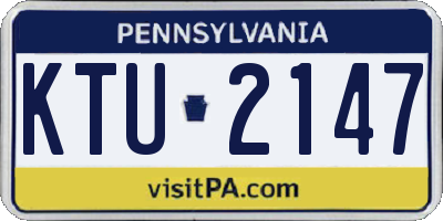 PA license plate KTU2147