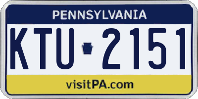 PA license plate KTU2151