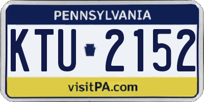 PA license plate KTU2152