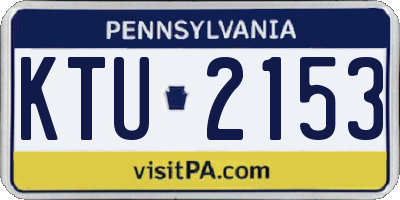 PA license plate KTU2153