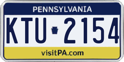 PA license plate KTU2154