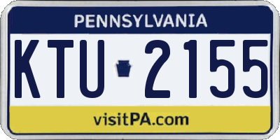 PA license plate KTU2155