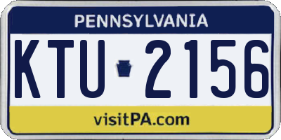 PA license plate KTU2156