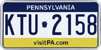 PA license plate KTU2158