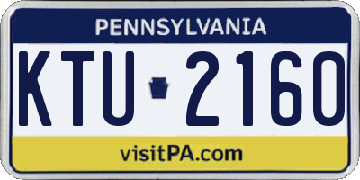 PA license plate KTU2160