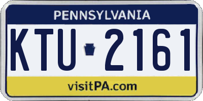 PA license plate KTU2161