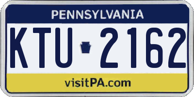PA license plate KTU2162