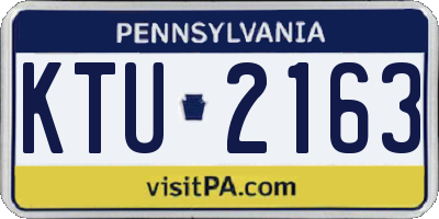 PA license plate KTU2163