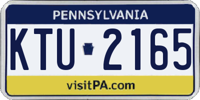 PA license plate KTU2165