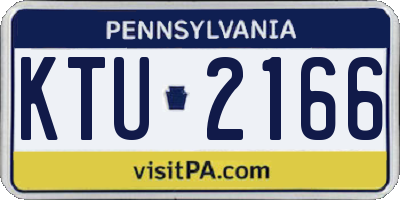 PA license plate KTU2166