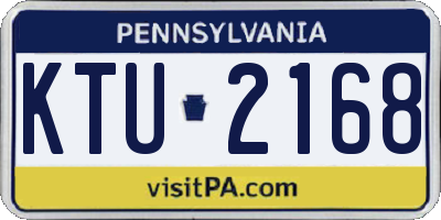 PA license plate KTU2168