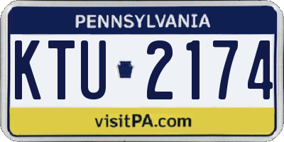 PA license plate KTU2174