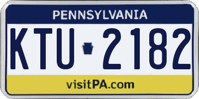 PA license plate KTU2182