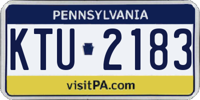 PA license plate KTU2183