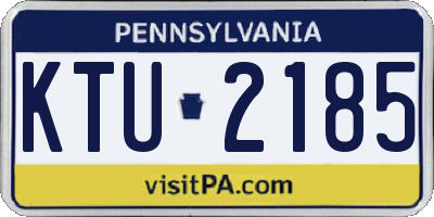 PA license plate KTU2185
