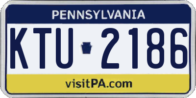 PA license plate KTU2186