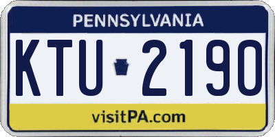 PA license plate KTU2190