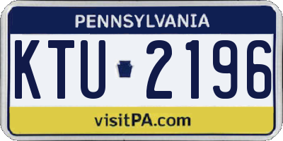 PA license plate KTU2196