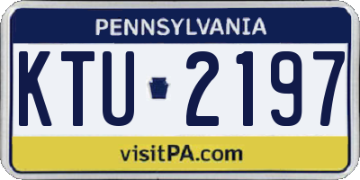 PA license plate KTU2197