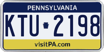 PA license plate KTU2198