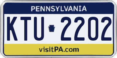 PA license plate KTU2202
