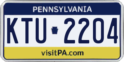 PA license plate KTU2204