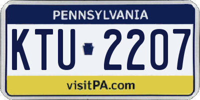 PA license plate KTU2207