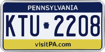PA license plate KTU2208