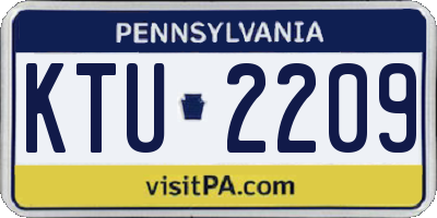 PA license plate KTU2209