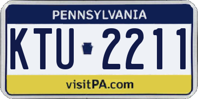 PA license plate KTU2211