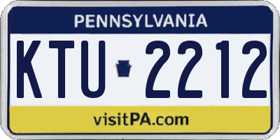 PA license plate KTU2212