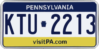 PA license plate KTU2213