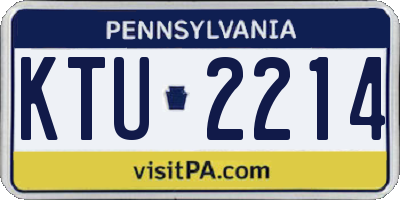 PA license plate KTU2214