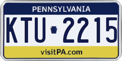PA license plate KTU2215