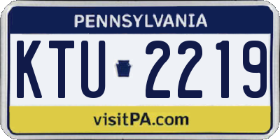 PA license plate KTU2219