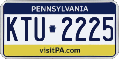 PA license plate KTU2225