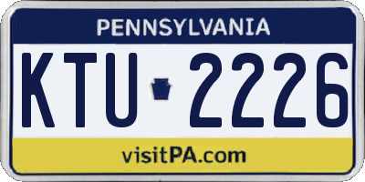 PA license plate KTU2226