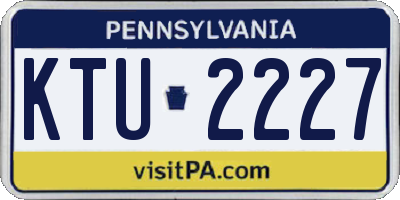 PA license plate KTU2227